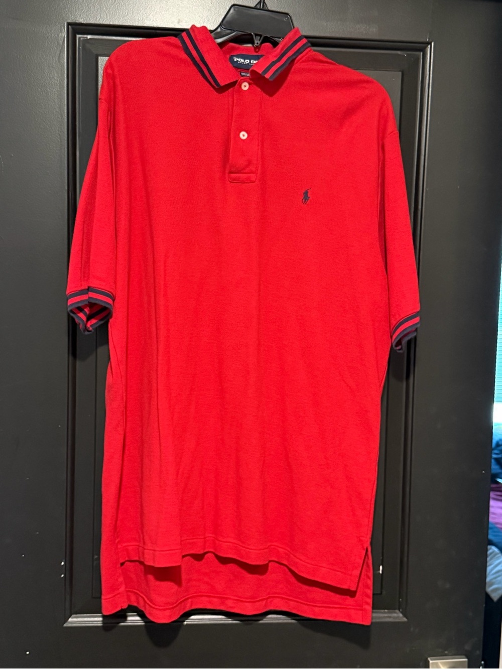 Ralph Lauren Men’s Red Polo with Navy Trim